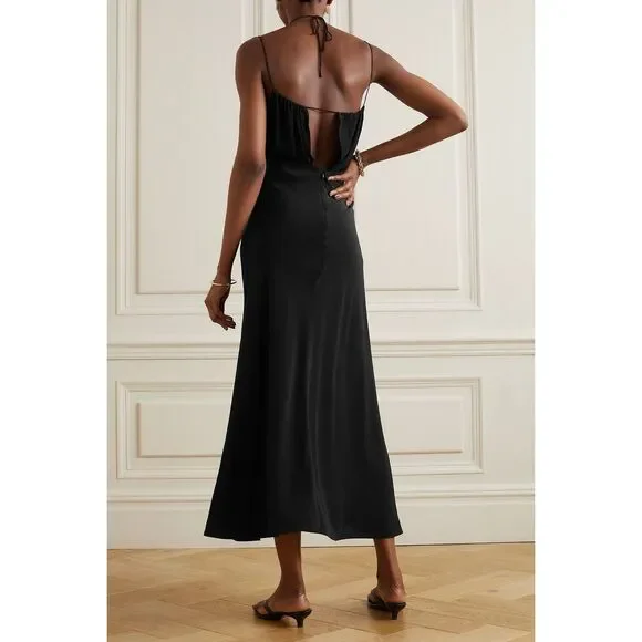 NWT TOTEME Gathered Halterneck Maxi Dress Size 36(U4) $900 - Picture 2 of 11